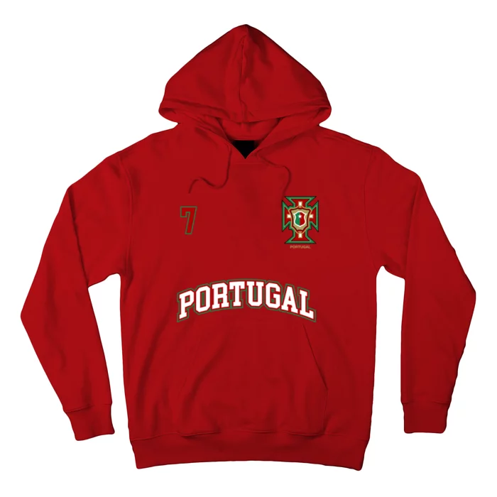 Number 7 Portugal Soccer Jersey Portuguese Football Men Women Hoodie