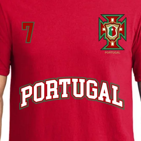 Number 7 Portugal Soccer Jersey Portuguese Football Men Women Pajama Set