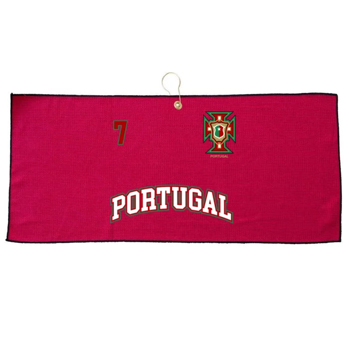 Number 7 Portugal Soccer Jersey Portuguese Football Men Women Large Microfiber Waffle Golf Towel