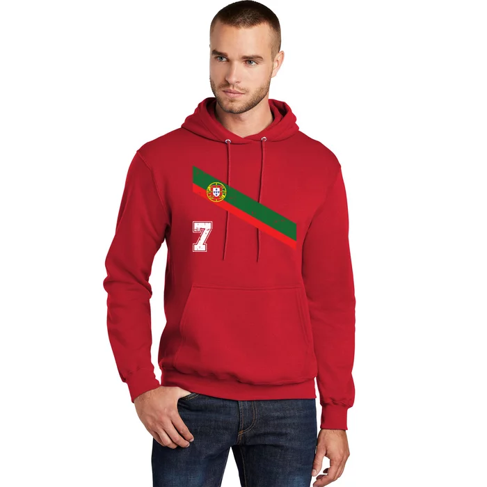 Number 7 Portugal Soccer Jersey Portuguese Football Men Women Crop Top  Hoodie