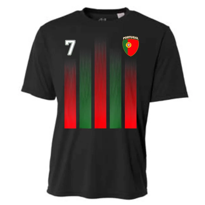 Number 7 Portugal Soccer Jersey Portuguese Football Men Women Cooling Performance Crew T-Shirt