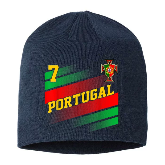 Number 7 Portugal Soccer Jersey Portuguese Football Women 8 1/2in Sustainable Knit Beanie