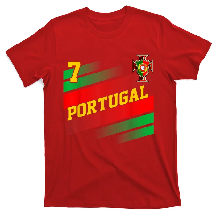 Number 7 Portugal Soccer Jersey Portuguese Football Women T-Shirt