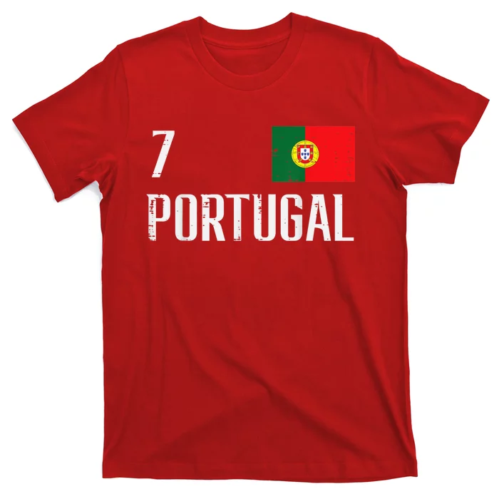 Number 7 Portugal Soccer Jersey Portuguese Football Women T-Shirt