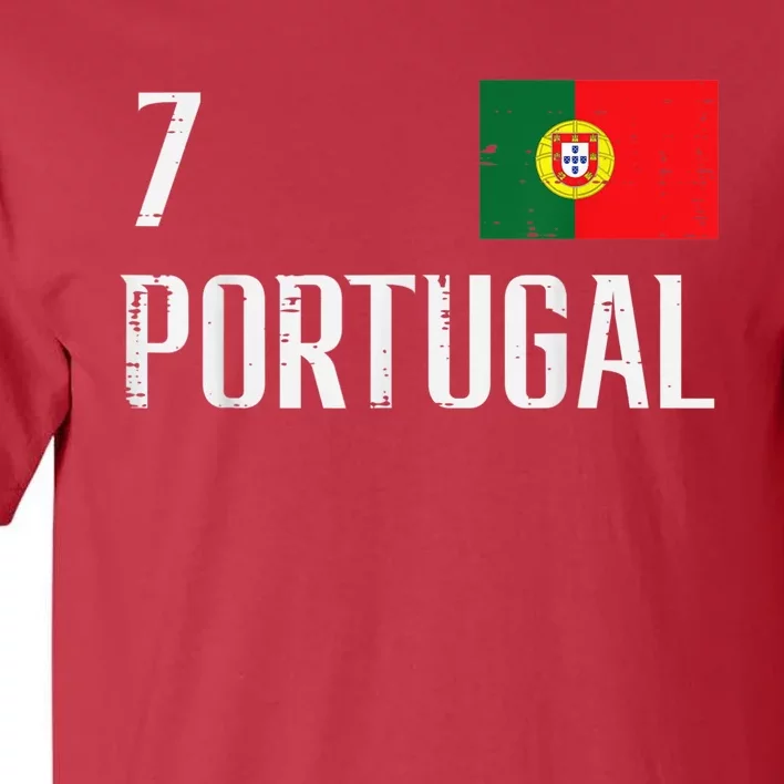 Number 7 Portugal Soccer Jersey Portuguese Football Women Tall T-Shirt