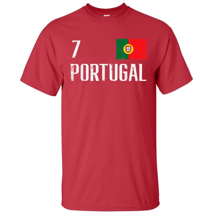 Number 7 Portugal Soccer Jersey Portuguese Football Women Tall T-Shirt