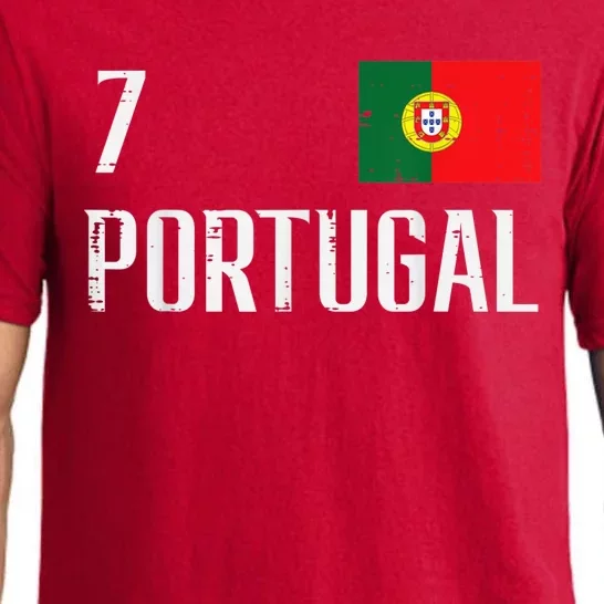 Number 7 Portugal Soccer Jersey Portuguese Football Women Pajama Set