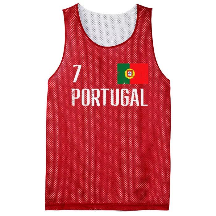 Number 7 Portugal Soccer Jersey Portuguese Football Women Mesh Reversible Basketball Jersey Tank