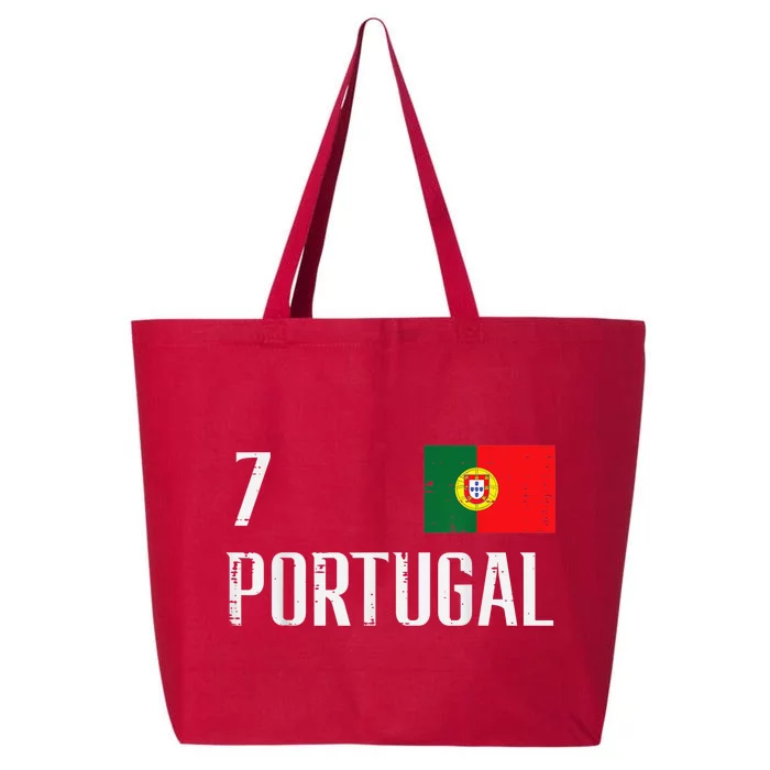 Number 7 Portugal Soccer Jersey Portuguese Football Women 25L Jumbo Tote