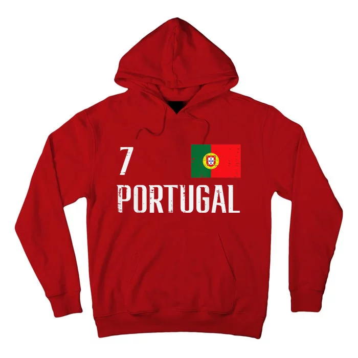 Number 7 Portugal Soccer Jersey Portuguese Football Women Tall Hoodie