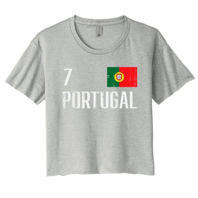 Number 7 Portugal Soccer Jersey Portuguese Football Men Women Crop Top  Hoodie