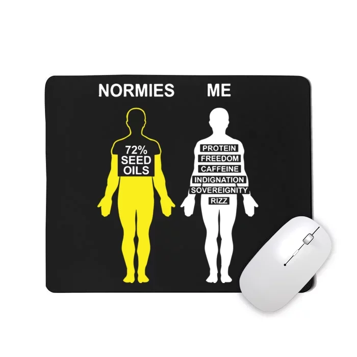 Normies 72 Seed Oils Vs Me Protein Freedom Caffeine Indignation Sovereignity Riz Mousepad