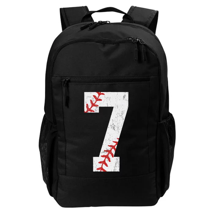 Number 7 Vintage 7th Birthday Baseball Lover 7 Years Old Daily Commute Backpack