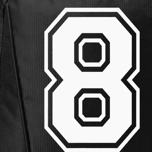 Number 8 Birthday Gift Sports Player Team Numbered Jersey City Backpack