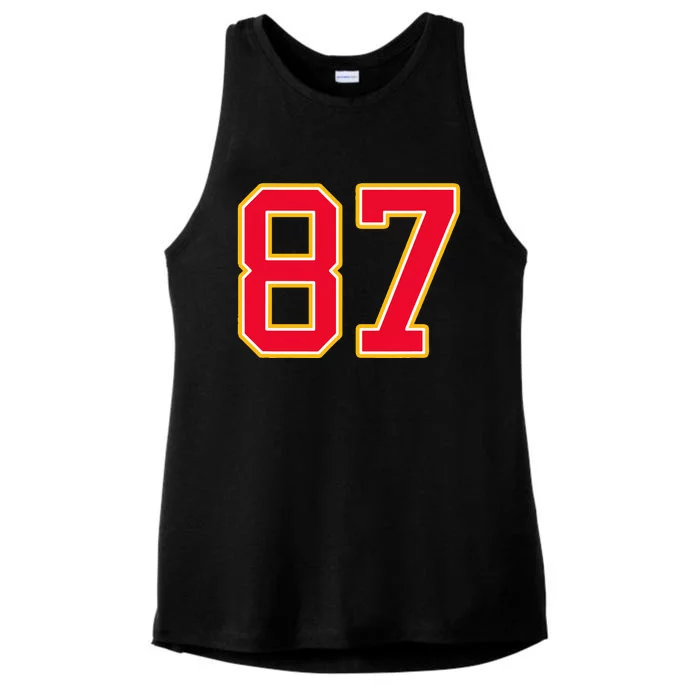 Number 87 Ladies Tri-Blend Wicking Tank