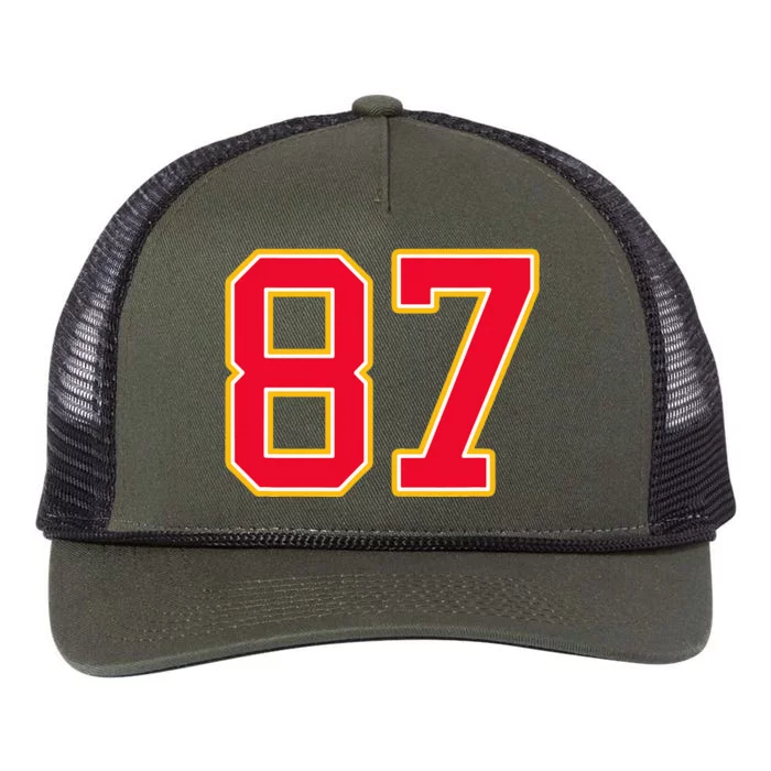 Number 87 Retro Rope Trucker Hat Cap