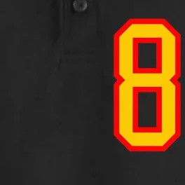 Number 87 Red Yellow Favorite Number 87 Dry Zone Grid Performance Polo