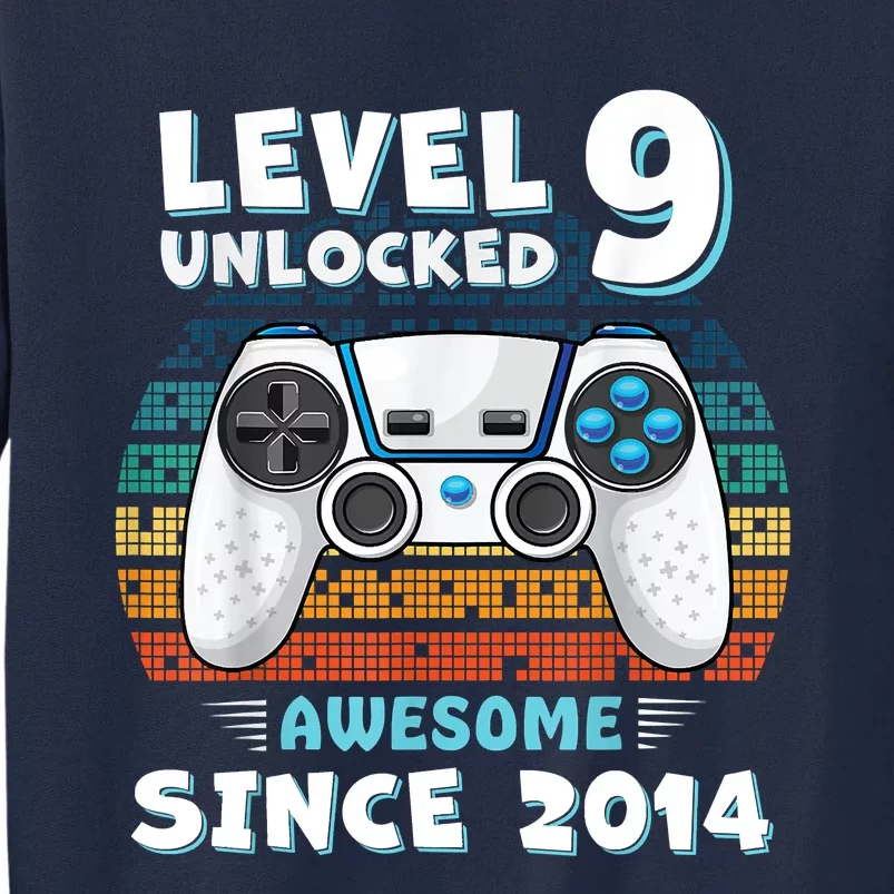 Nine 9yr BDay Son Boy Funny Gamer 9th 9 Year Old Birthday Tall Sweatshirt