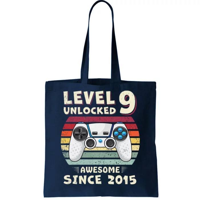 Nine 9th Birthday Decoration Boy 9yr 9 Year Old Birthday Tote Bag