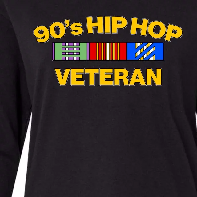 Nineties 90s Hip Hop Veteran Womens Cotton Relaxed Long Sleeve T-Shirt