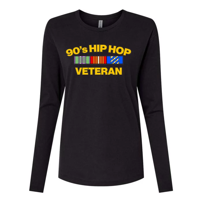 Nineties 90s Hip Hop Veteran Womens Cotton Relaxed Long Sleeve T-Shirt