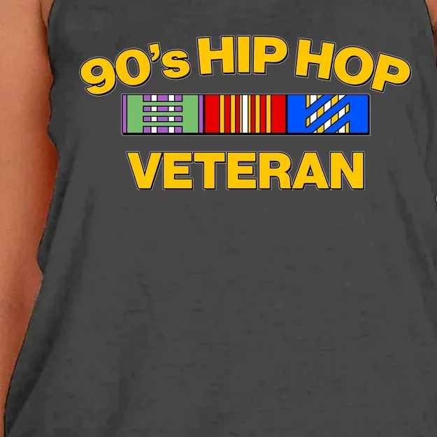 Nineties 90s Hip Hop Veteran Women's Knotted Racerback Tank