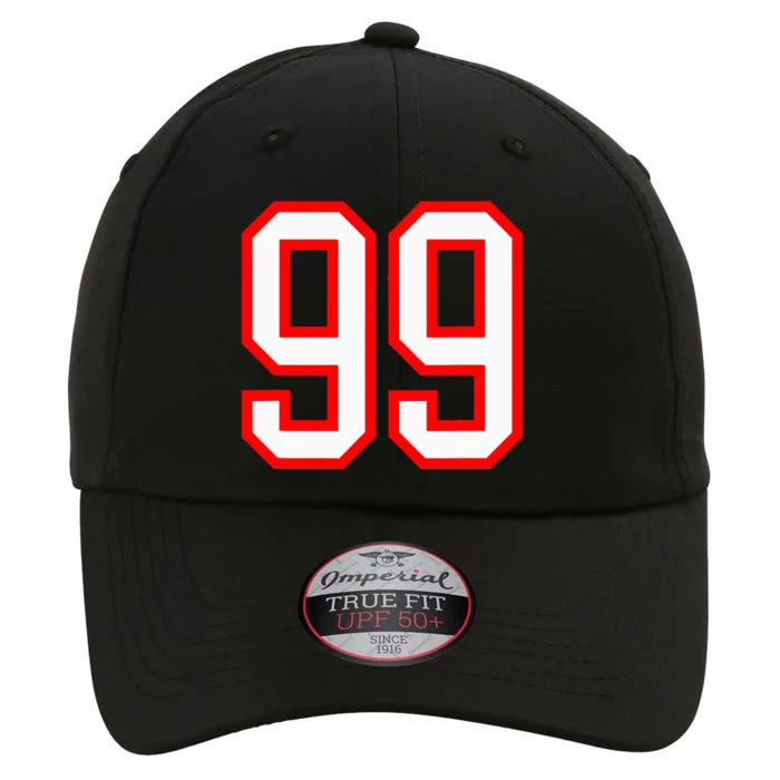 Number 99 White Red Sport Varsity Number 99 The Original Performance Cap