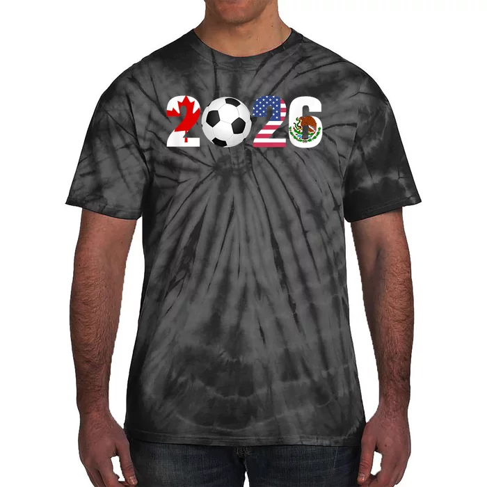 North America 2026 Football | Canada Usa Mexico Soccer Tie-Dye T-Shirt