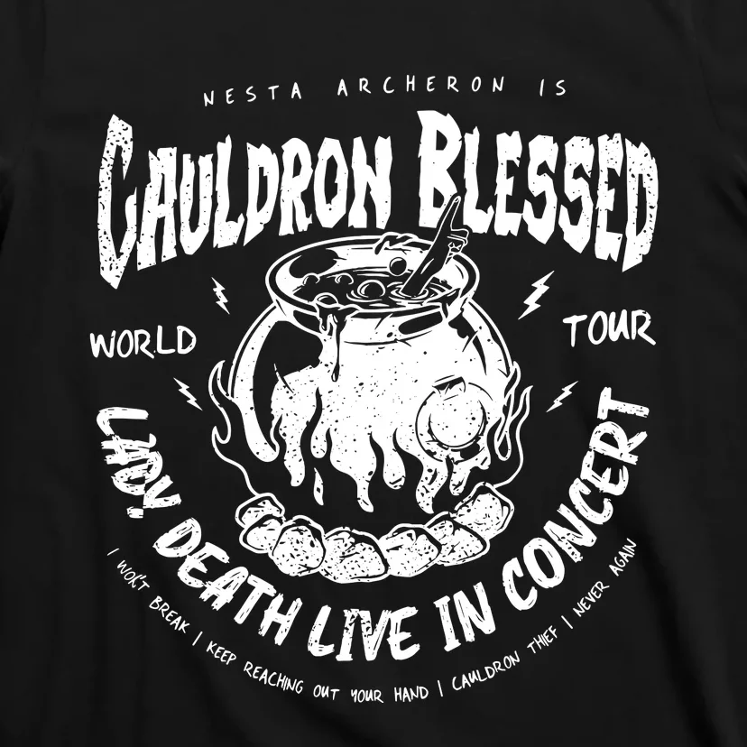 Nesta Archeron Acotar Cauldron Blessed Lady Death Band T-Shirt