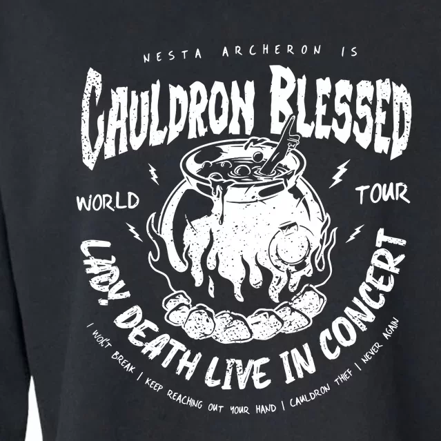 Nesta Archeron Acotar Cauldron Blessed Lady Death Band Cropped Pullover Crew