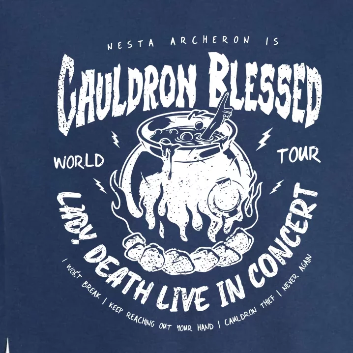 Nesta Archeron Acotar Cauldron Blessed Lady Death Band Garment-Dyed Sweatshirt