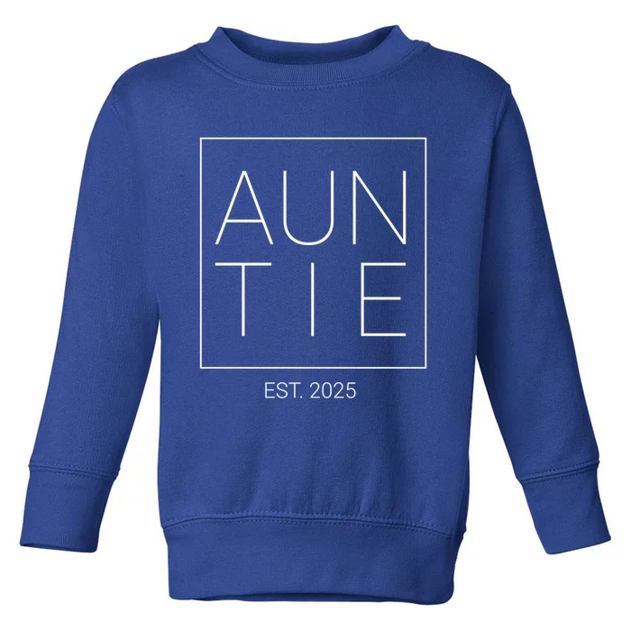 New Aunt Auntie 2025 Gift Toddler Sweatshirt