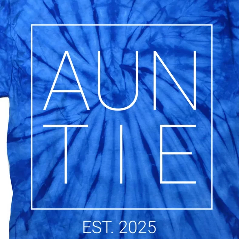 New Aunt Auntie 2025 Gift Tie-Dye T-Shirt