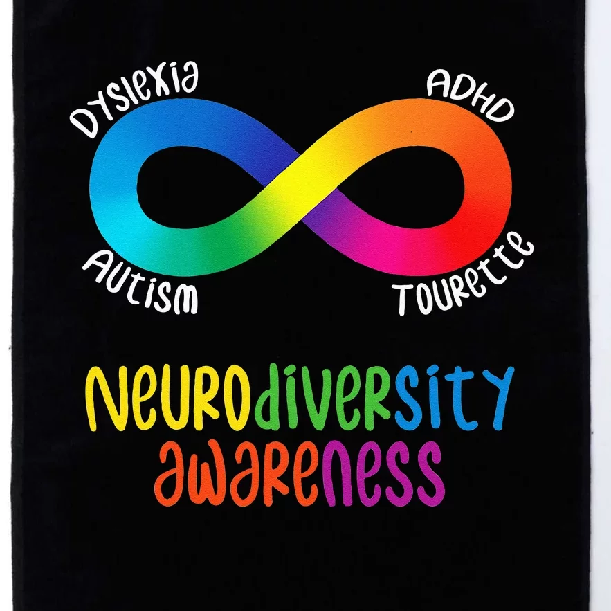 Neurodiversity Awareness ADHD Autism Dyslexia Tourette Platinum Collection Golf Towel