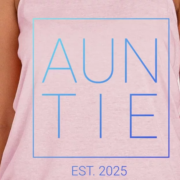 New Aunt Auntie 2025 Gift Women's Knotted Racerback Tank