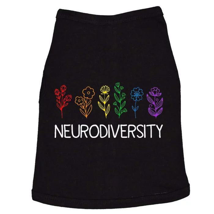 Neurodiversity April Autism Awareness Pride Rainbow Doggie Tank