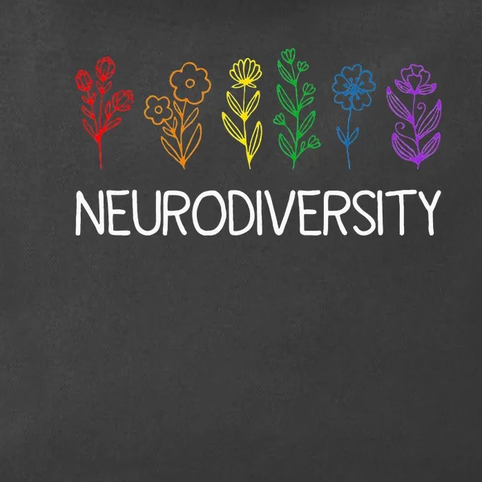 Neurodiversity April Autism Awareness Pride Rainbow Zip Tote Bag