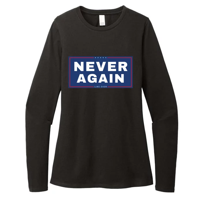 Never Again Anti Trump Womens CVC Long Sleeve Shirt