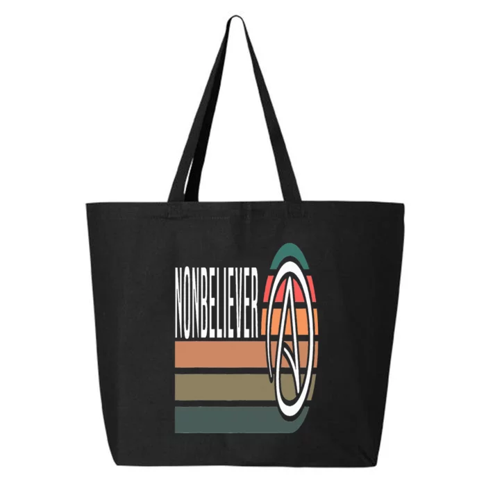 Nonbeliever AntiReligion Agnostic Blackcraft Atheist 25L Jumbo Tote