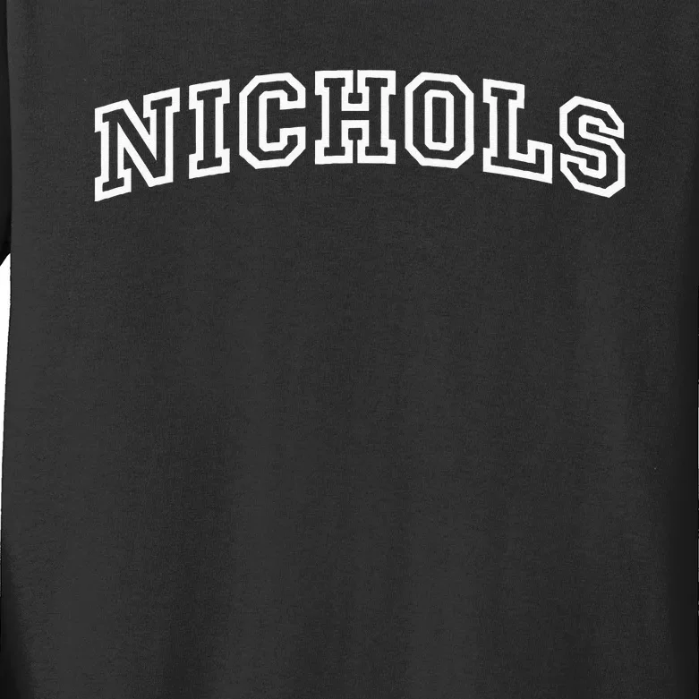 Nichols Arch Athletic College University Alumni Style Kids Long Sleeve Shirt