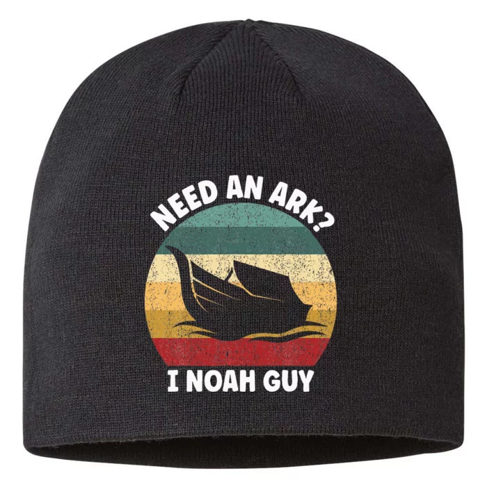 Need An Ark I Noah Guy Christian Pun 8 1/2in Sustainable Knit Beanie