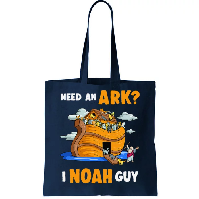 Need An Ark I Noah Guy Funny Cat Kitty Christian Pun Humor Tote Bag