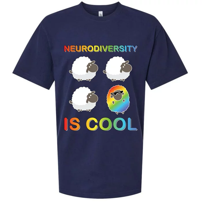 Neurodiversity Adhd Autism Awareness Embrace Acceptance Gift Sueded Cloud Jersey T-Shirt