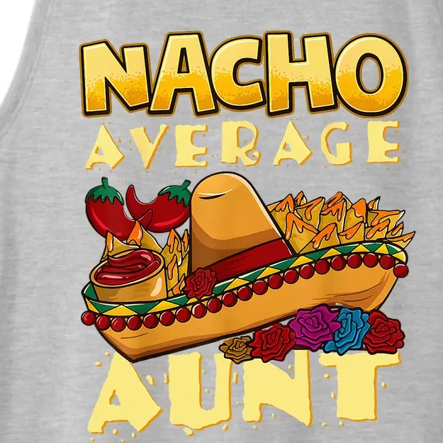 Nacho Average Aunt Mexican Cinco De Mayo Ladies Tri-Blend Wicking Tank