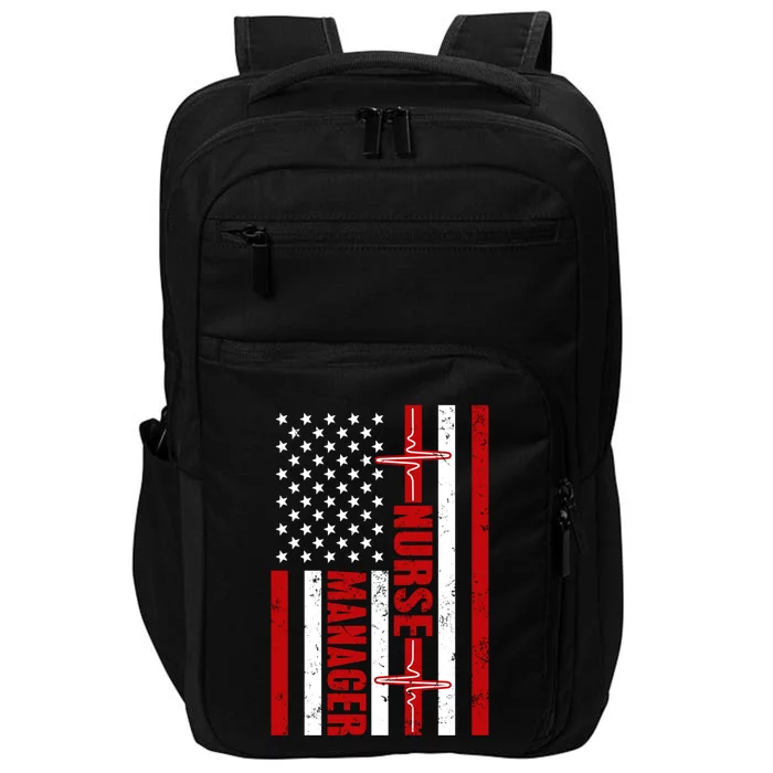 Nurse Ager American Flag Usa Heartbeat Stethoscope Nurse Cute Gift Impact Tech Backpack