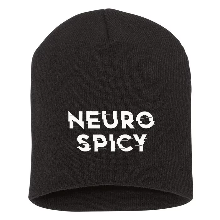 Neurospicy ADHD Autism Neurodiversity Neurodivergent Short Acrylic Beanie