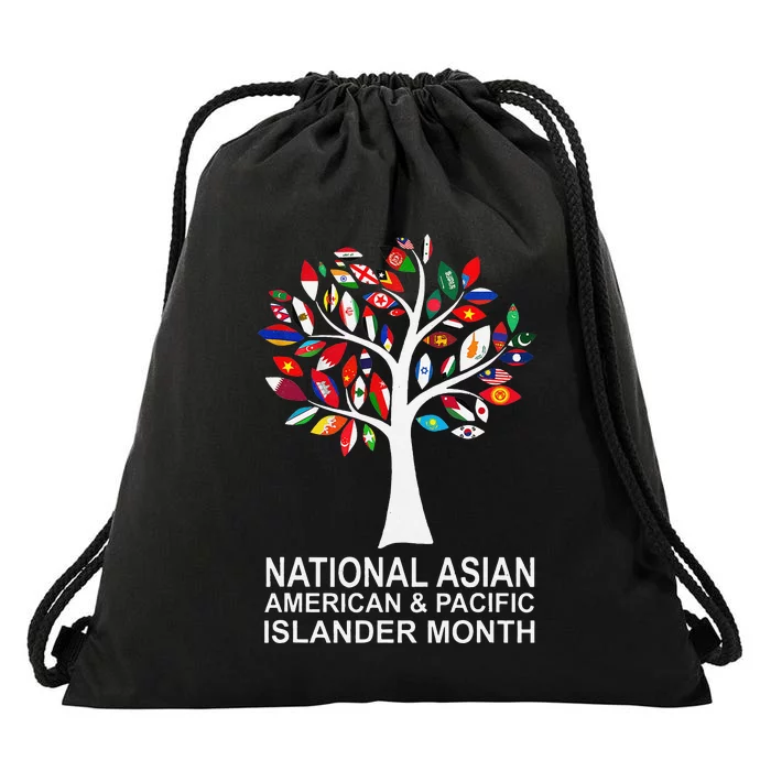 National Asian American Pacific Islander Heritage Month Tree Drawstring Bag