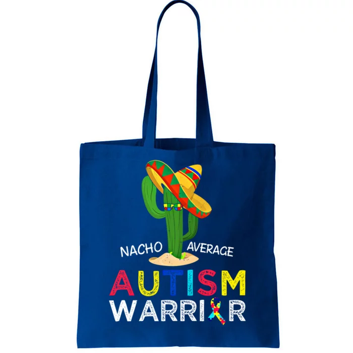 Nacho Average Autism Warrior Support Autism Awareness Puzzle Gift Tote Bag