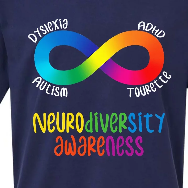 Neurodiversity Awareness Adhd Autism Dyslexia Tourette Sueded Cloud Jersey T-Shirt