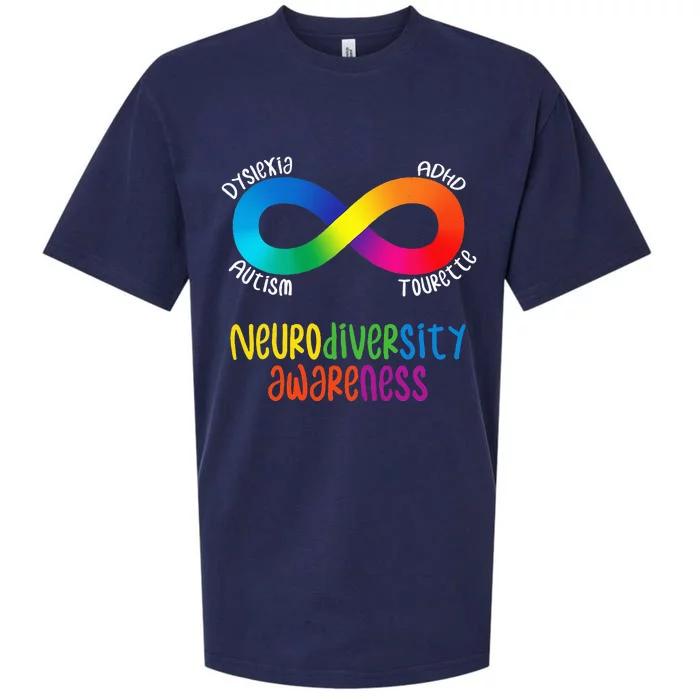 Neurodiversity Awareness Adhd Autism Dyslexia Tourette Sueded Cloud Jersey T-Shirt